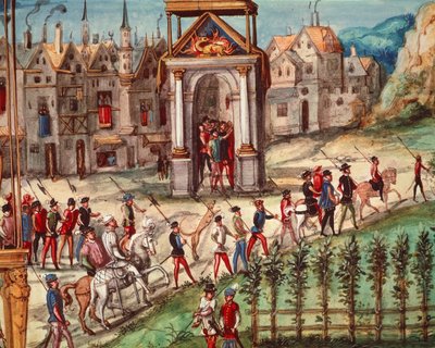 The Royal Entry Festival of Henri II into Rouen, 1st October 1550 by French School